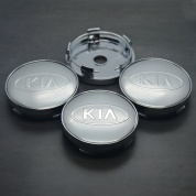 Колпачки на ступицу КИА/KIA хром NZDK 042 пластик, металл, 4 шт.