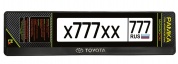 Рамка под номерной знак Тойота №2 RG051A серебро