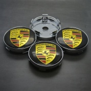 Колпачки на ступицу Порш / Porsche NZDK 073 пластик, металл, 4 шт.