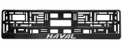 Рамка под номерной знак "Haval" RG074A печать, черная