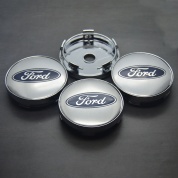 Колпачки на ступицу Форд/Ford хром NZDK 026, пластик, металл, 4 шт.