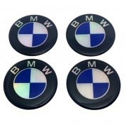 Силиконовые наклейки на диски BMW NND 003 голографические 4 шт