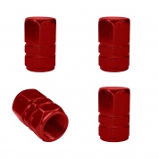 Колпачки на вентиль KNV 001-3 Шестиугольные красные 4 шт.