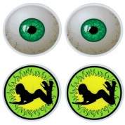 Миникомплект светоотражающих наклеек Зеленые глаза TYm 040