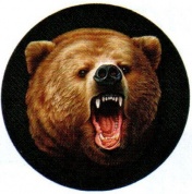 Виниловая наклейка круглая Медведь GRC 6632 цветная