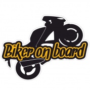 Виниловая наклейка "Biker on board" VRC 883-8