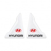 Защита углов дверей автомобиля ZDU 001 Hyundai / Хендай уголки прозрачные, комплект 2 шт.