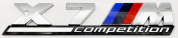 Шильдик автомобильный SHKP X7M Comp S серебряный пластик