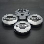 Колпачки на ступицу Ниссан/Nissan хром NZDK 038 пластик, металл, 4 шт.