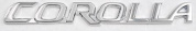Шильдик автомобильный SHKP Corolla S серебряный пластик размер 175мм