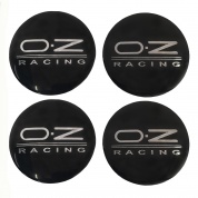 Наклейки на диски OZ Racing NZD6 098 черные, металлические, 60мм,  4 шт