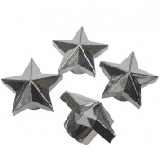Колпачки на вентиль KNV 036 "Звезда" серебро, пластик, 4 шт.