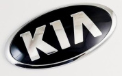 Шильдик эмблема автомобильный SHKP KIA SO15 "Киа овал" серебро размер 150*75мм