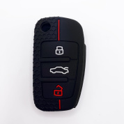 Чехол ключа CHEB019 "Audi" (A1/A3/A6L/Q2L/Q3) черный силикон