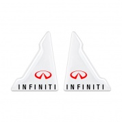 Защита углов дверей автомобиля Infiniti / Инфинити ZDU 011 уголки прозрачные, комплект 2 шт.
