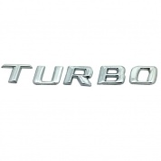 Шильдик Turbo SHK 053 металлический серебряный