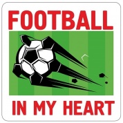 Виниловая наклейка Футбол в моем сердце VRC 606-08
