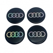 Силиконовые наклейки на диски Audi NND 002 голографические 4 шт