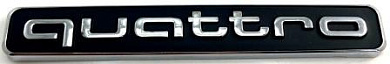 Шильдик эмблема автомобильный SHKP Quattro SM серебро пластик