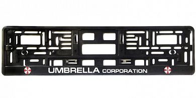 Рамка под номерной знак "Umbrella" RG150А печать, черная