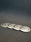 Наклейки на диски Мазда/Mazda NZD 004 серебряные металлические 4 шт