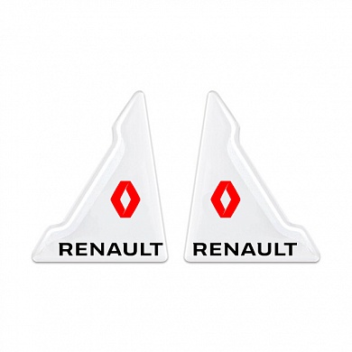 Защита углов дверей автомобиля Renault / Рено ZDU 010 уголки прозрачные, комплект 2 шт.