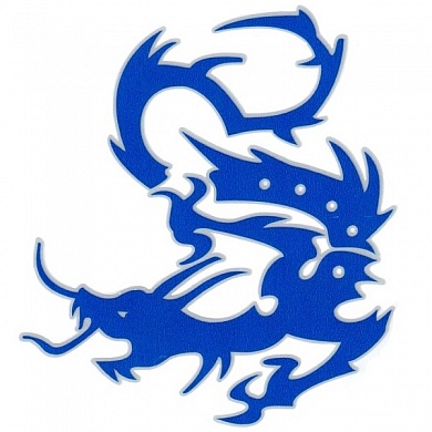 Светоотражающая наклейка Синий дракон NKT 0349