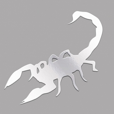 Наклейка малая Скорпион PKTA 069 серебро