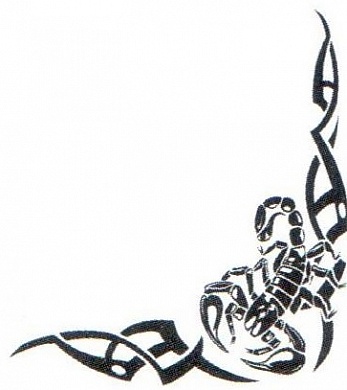Виниловая наклейка Скорпион 2 GRC 6417 серебряная на 2 стороны