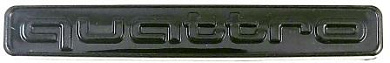 Шильдик эмблема автомобильный SHKP Quattro BM  черный пластик