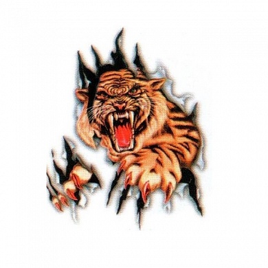 Виниловая наклейка Тигр разрез GRC 3742