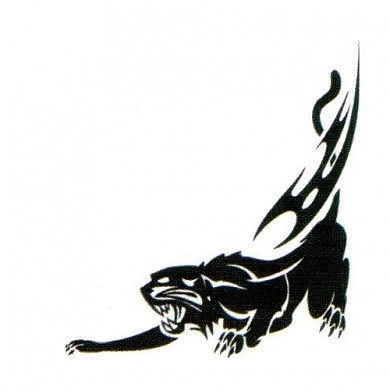 Виниловая наклейка Пантера GRC 5563 черная на 2 стороны