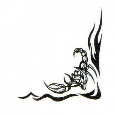 Виниловая наклейка Скорпион 1 GRC 5558 черная на 2 стороны
