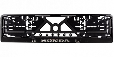 Рамка под номерной знак Хонда RG061 серебро