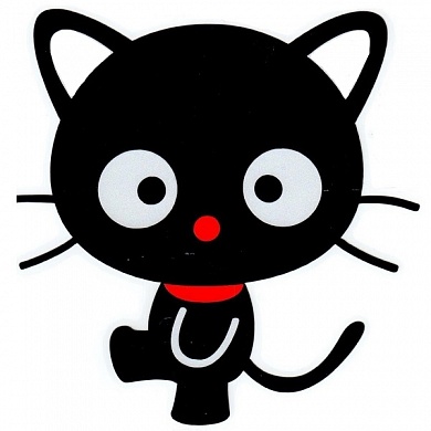 Светоотражающая наклейка Черный котик NKT 0861