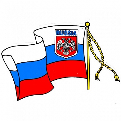 Виниловая наклейка РУС флаг VRC 250-4 цветная
