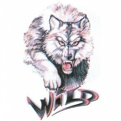Виниловая наклейка Волк Wild GRC 0462 средняя