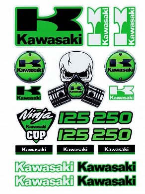 Комплект светоотражающих наклеек "Кавасаки 243" PKTZ-243