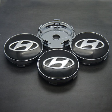 Колпачки на ступицу Хендай/Hyundai NZDK 007, пластик, металл, 4 шт.