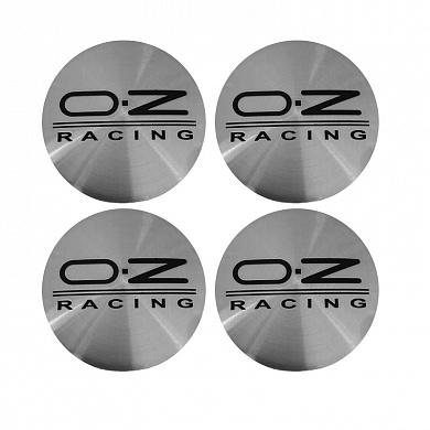Наклейки на диски OZ Racing NZD6 099 хром, металлические, 60мм,  4 шт
